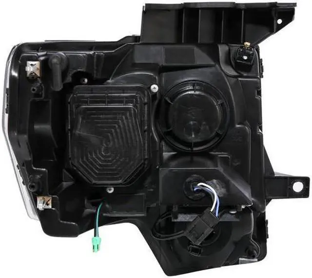 Alt view image 2 of 3 - CG Headlights Ford F-150 09-13 Projector Light Bar G4 H.L. Black Amber 02-AZ-FF09-PBC-QP-G4-A Set