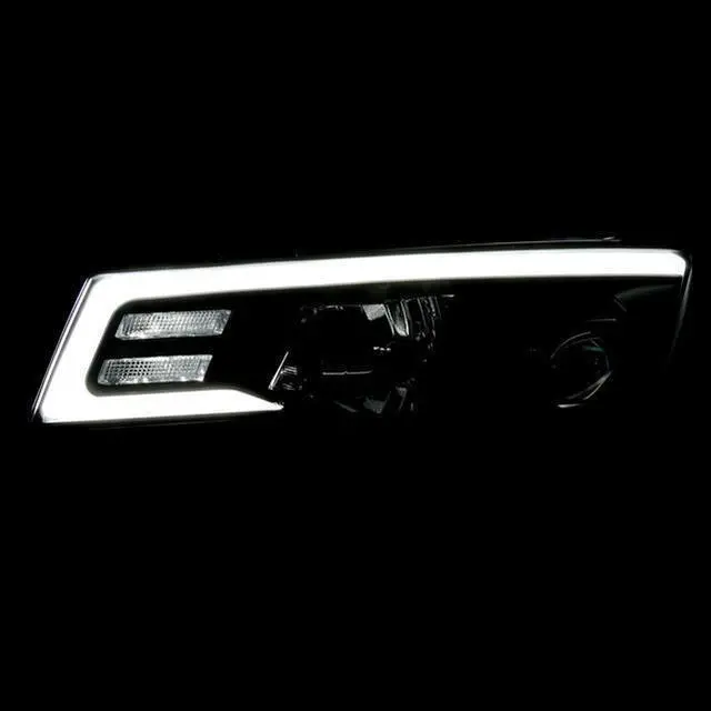 Alt view image 5 of 6 - CG Headlights Jeep Grand Cherokee 17-18 H.L. Projector Switchback H.L. Black Amber 02-AZ-JGC17-PBC-P-A Set
