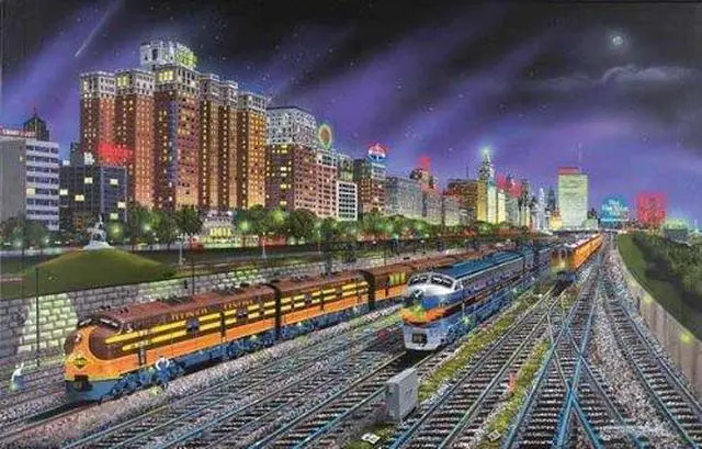 Alt view image 2 of 5 - Chicago Nights 1000 pc SOI21385 SUNSOUT