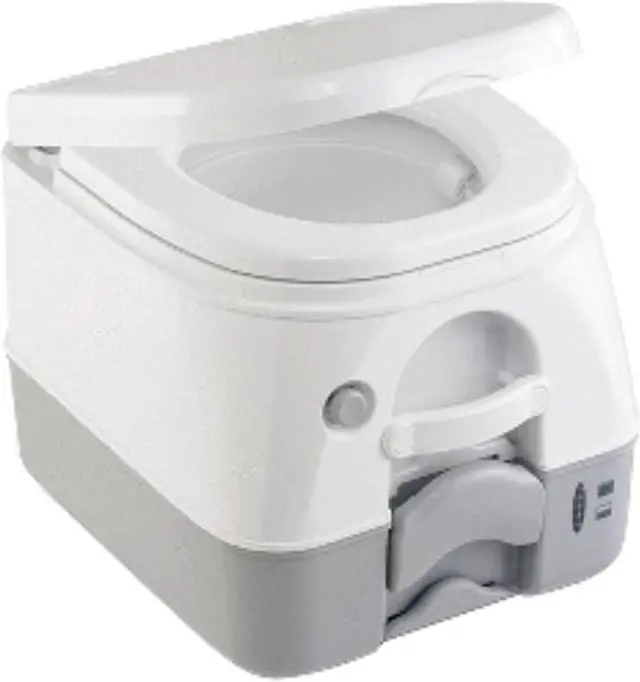 Alt view image 3 of 5 - Dometic - SeaLand 974MSD Portable Toilet 2.6 Gallon - Grey w/Brackets
