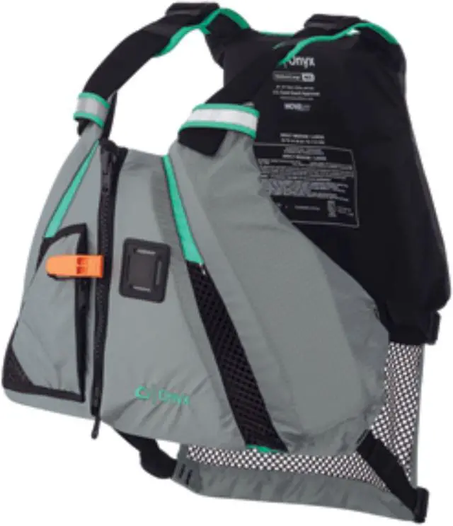 Alt view image 6 of 8 - ONYX MOVEMENT DYNAMIC PADDLE SPORTS LIFE VEST XL/2X AQUA