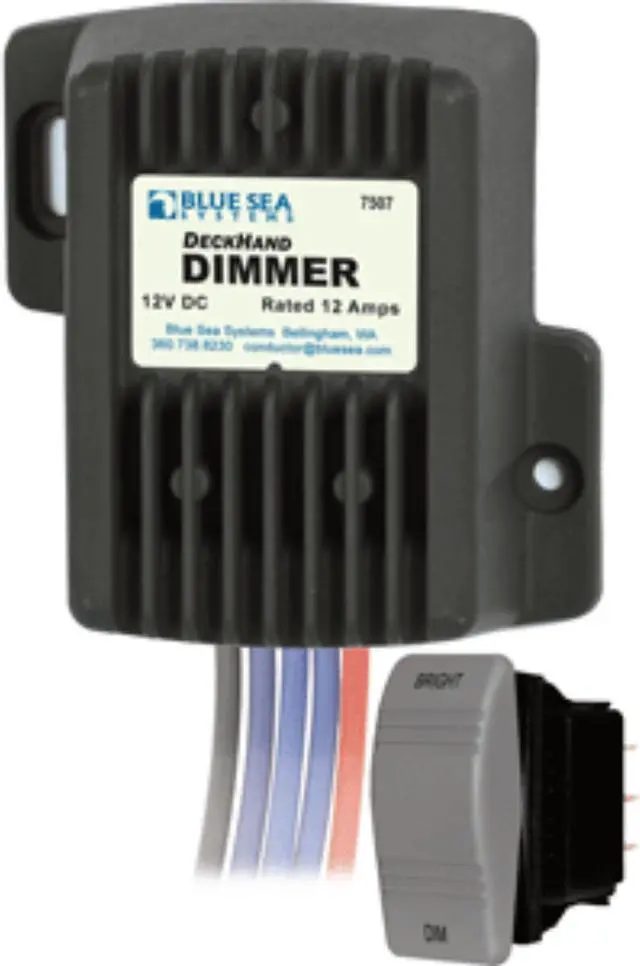 Alt view image 3 of 6 - Blue Sea 7507 DeckHand Dimmer - 12 Amp/12V