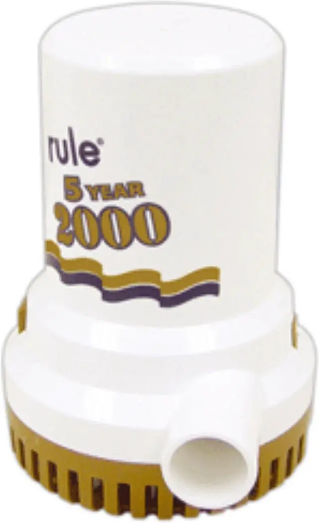 Alt view image 3 of 6 - RULE 2000 GPH GOLD SERIES NON  AUTOMATIC BILGE PUMP  09