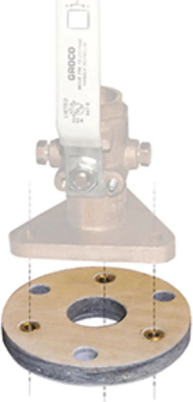 Alt view image 3 of 6 - GROCO BB-1 BACKING BLOCK FITS 3/4 & 1 SEACOCKS
