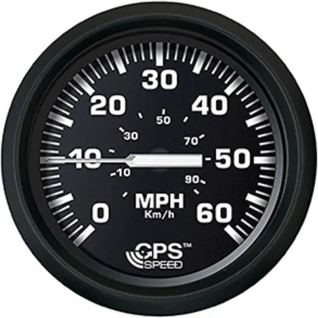 Alt view image 4 of 10 - Faria Beede Instruments Euro Black 4 Inch Speedometer 60Mph Euro Black 4 Inch Speedometer 60 MPH -GPS