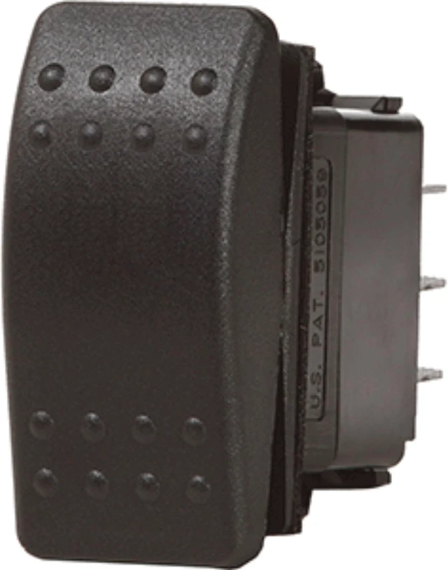 Alt view image 2 of 4 - Blue Sea 7935 Contura II Switch DPST Black - OFF-(ON)