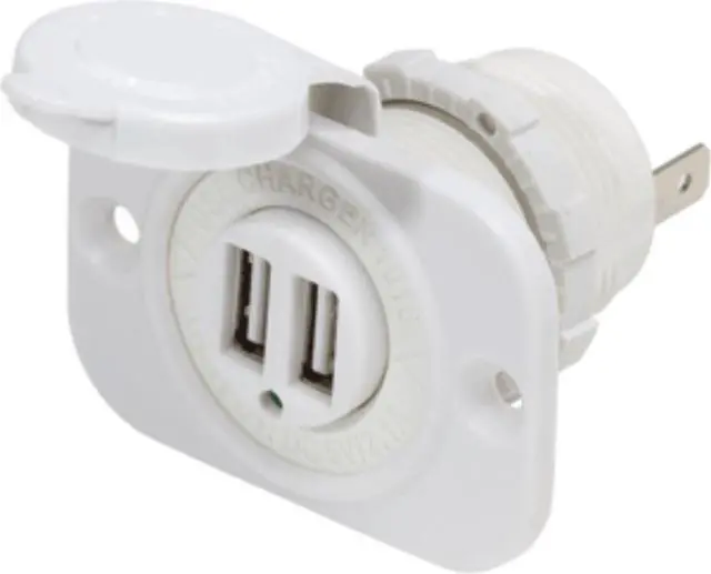 Alt view image 5 of 7 - Blue Sea 1016200 12V Dual Usb Charger Socket White
