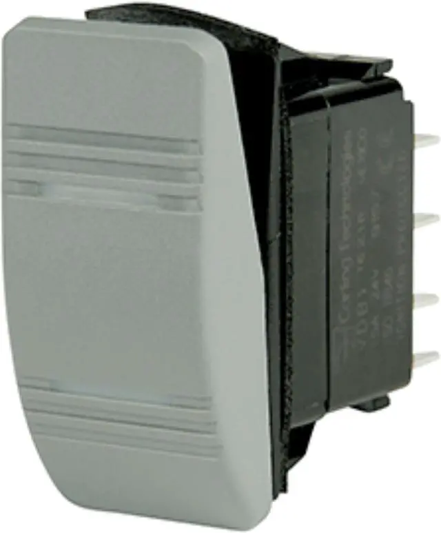 Alt view image 3 of 8 - BEP DPDT Contura Switch - 2-Amber LEDs - Gray - ON/ON