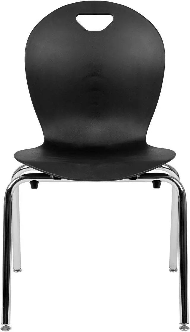 Alt view image 17 of 20 - Advantage Titan Black Student Stack School Chair - 18-inch
