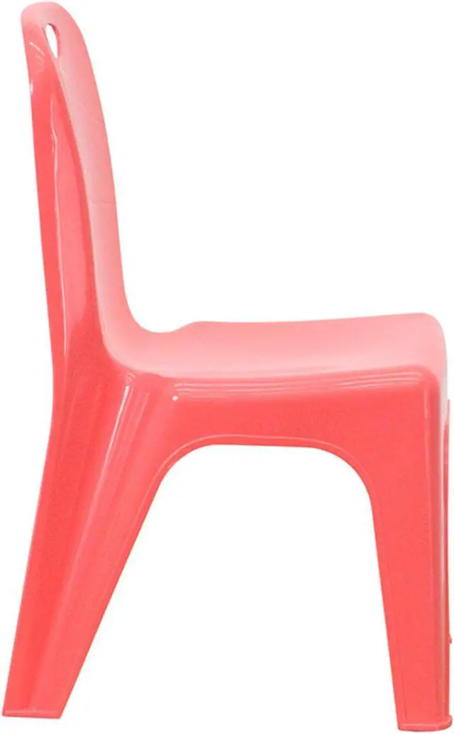 Alt view image 17 of 20 - Flash Furniture Red Plastic Stackable Kids School Classroom Chair with Carrying Handle and 11" Seat Height - 4 Pack