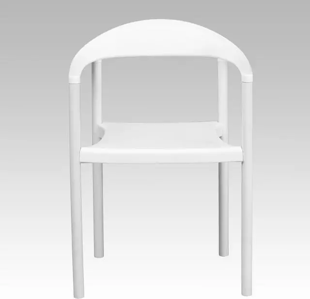 Alt view image 18 of 20 - HERCULES Series 1000 lb. Capacity White Plastic Cafe Stack Chair