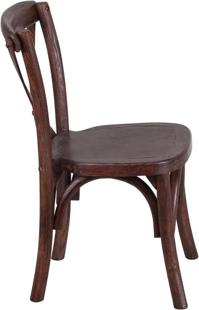 Alt view image 16 of 20 - HERCULES Series Stackable Kids Mahogany Wood Cross Back Chair