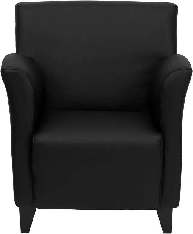 Alt view image 9 of 20 - HERCULES Roman Series Black Leather Lounge Chair