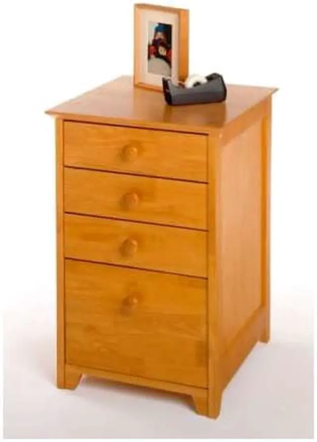 Alt view image 3 of 15 - Winsome 99428 Honey Beechwood FILE CABINET 4-DRAWER