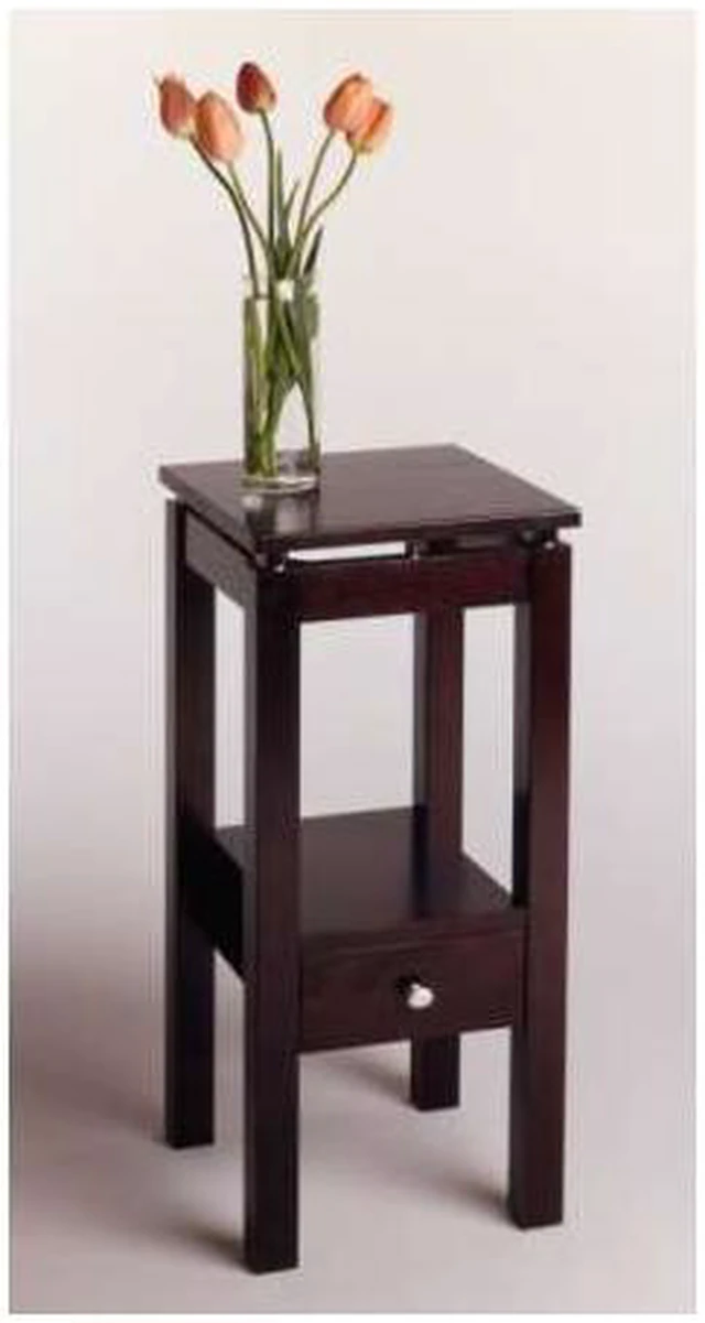 Main image of Espresso Linea Phone Stand with Chrome Accent