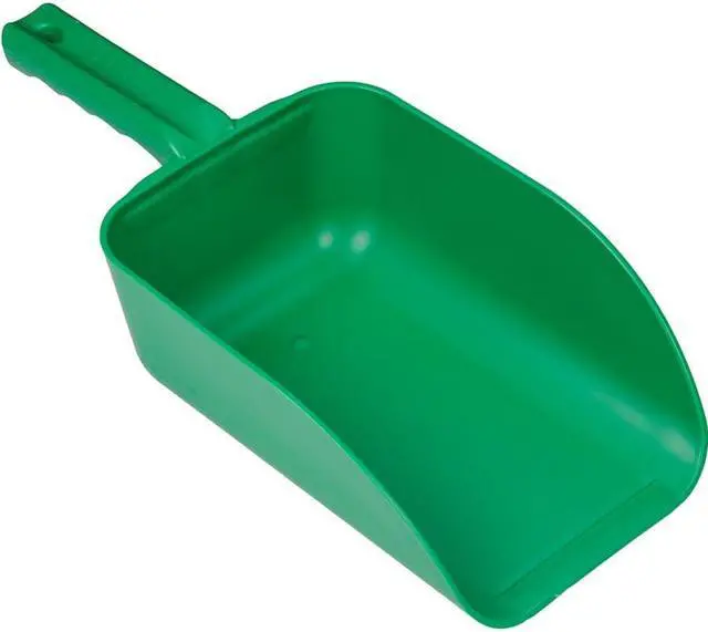 Alt view image 2 of 6 - Plastic Hand Scoop, Green, 15 x 6 1/2 In