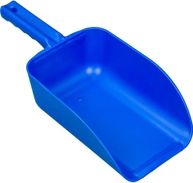 Alt view image 2 of 5 - Plastic Hand Scoop, Blue, 15 x 6 1/2 In