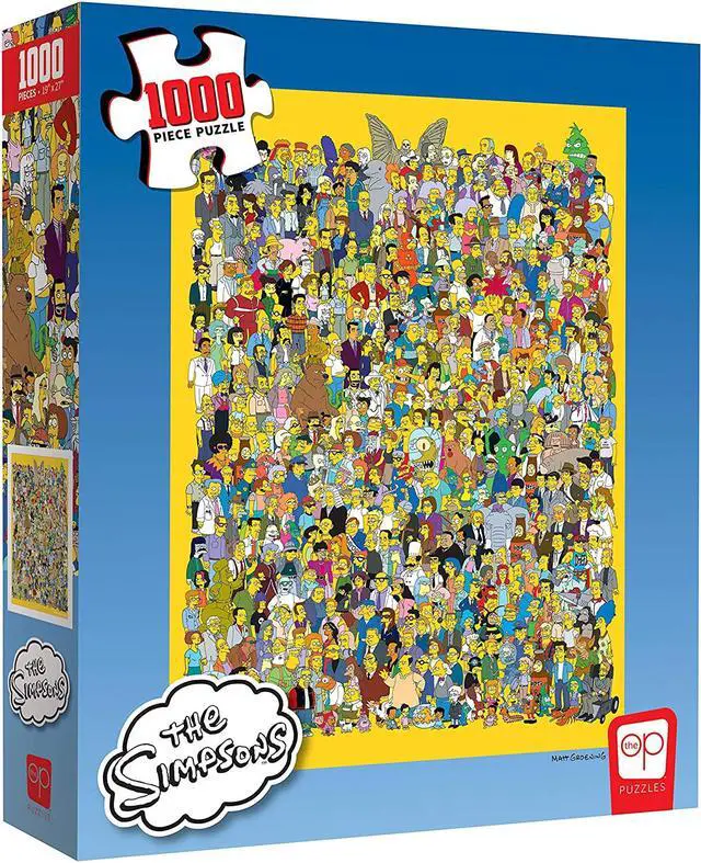 Alt view image 2 of 2 - The Simpsons: Cast of Thousands Jigsaw Puzzle - 1000 Pieces