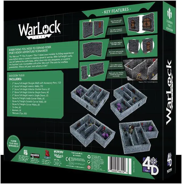 Alt view image 2 of 5 - WarLock Tiles: Dungeon Tiles II - Full Height Stone Walls Expansion