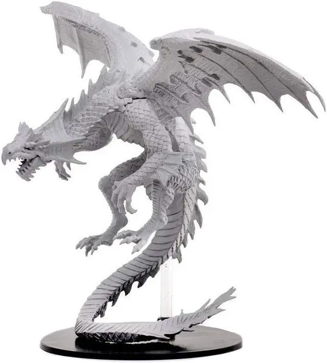 Alt view image 11 of 18 - Pathfinder Deep Cuts Gargantuan White Dragon Unpainted WizKids