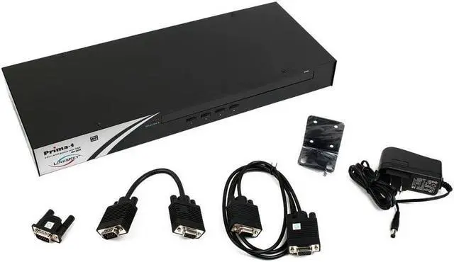 Alt view image 6 of 6 - LINKSKEY LKV-9304 Prima 4 port Cascadable Rackmount USB PS/2 KVM Switch w/ OSD