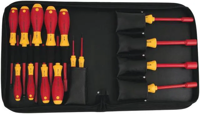 Main image of WIHA 32190 Insulated Screwdriver/Nutdriver Set,15pc