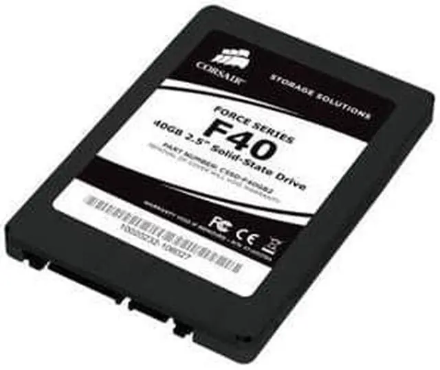 Main image of Corsair Force Series F40 2.5" 40GB SATA II MLC Internal Solid State Drive (CSSD-F40GB2-A/RF2) Manufactured Recertified