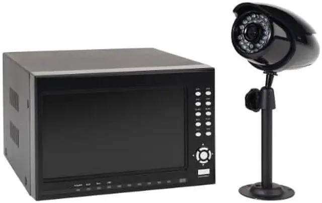 Alt view image 2 of 16 - First Alert Hs-4700-s 4 Wired Security Camera Recording System With 7 in. Lcd Display & Built-in Dvr