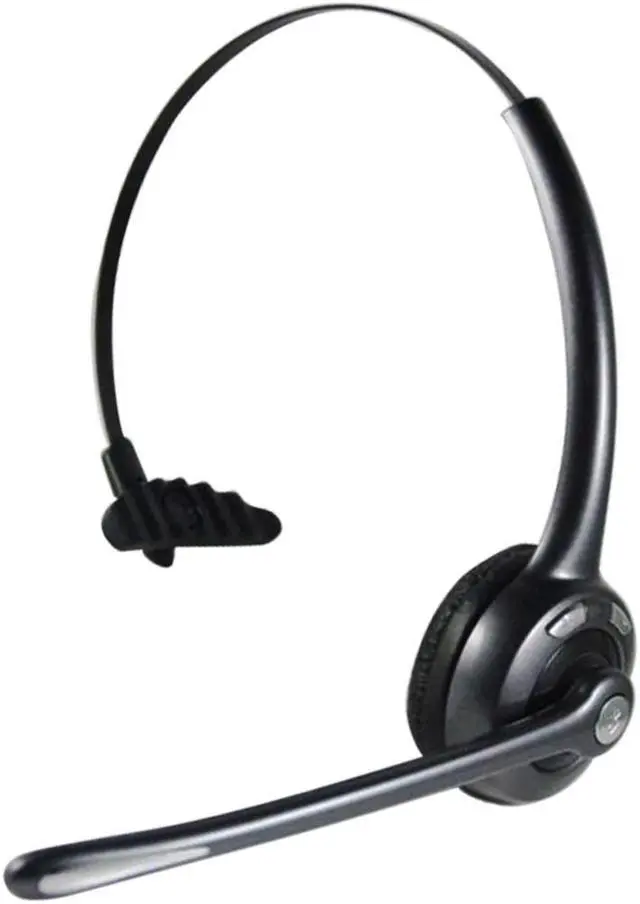 Alt view image 3 of 6 - Delton Trucker Bluetooth Headset, Wireless Headphones w/Microphone, Headphones for Truck Driver, Wireless Over The Head Earpiece with Mic for Skype, Call Centers - 18Hrs