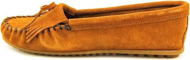 Alt view image 3 of 9 - Minnetonka Women's 402 Kilty Moccasin,Brown,9.5 M US