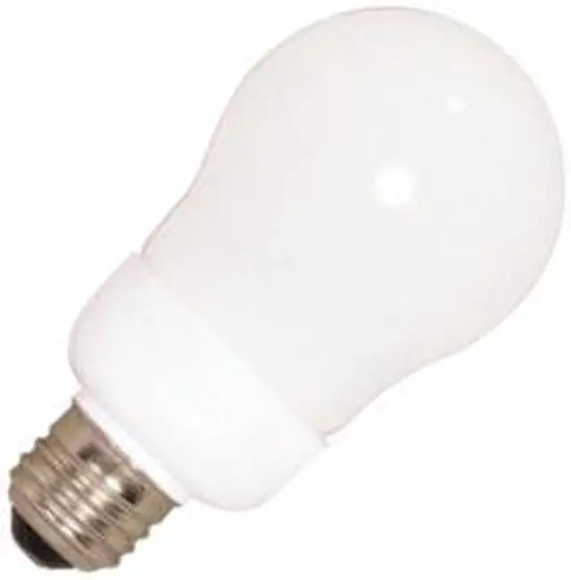 Main image of Satco S7286 9W A-Shape Screw-In 5000K fluorescent bulb