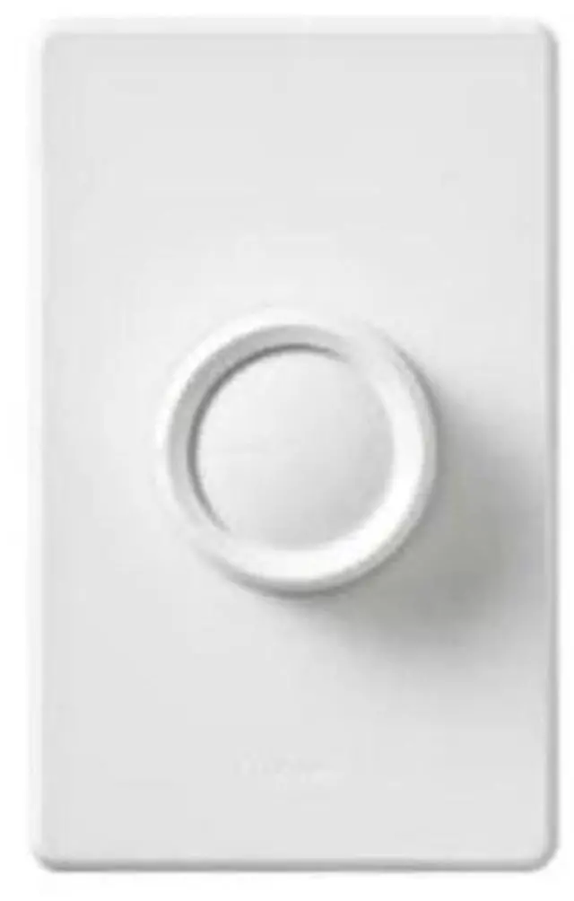 Alt view image 3 of 3 - Lutron Rotary 3 Way Push On/Off Dimmer 600W White LUTRON ELECTRONICS D-603P-WH