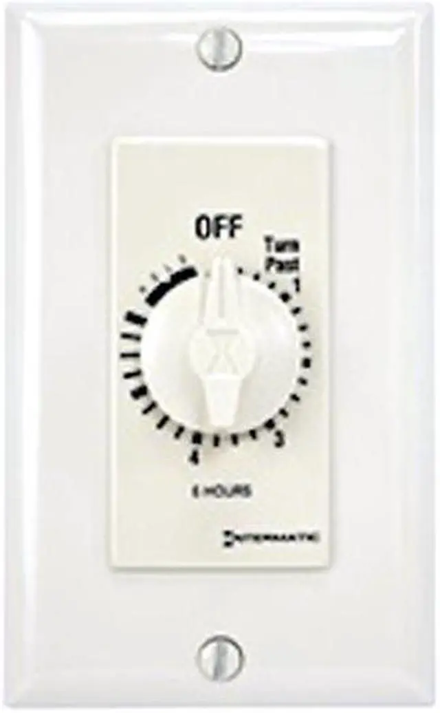 Alt view image 2 of 5 - Spring-Wound Timer, White, Timing Range:  0 to 6 hr., 20 Max. Amps @ 125VAC