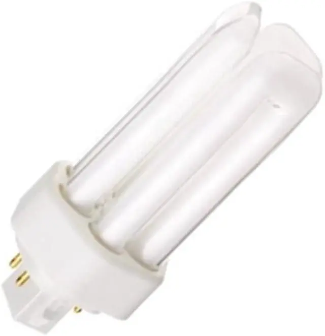 Alt view image 2 of 5 - Satco S8341 18W Triple Tube 4-Pin GX24Q-2 Plug-In base 2700K fluorescent bulb