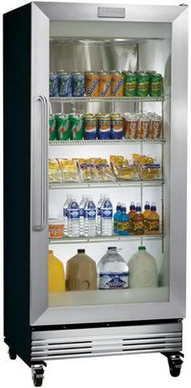 Alt view image 3 of 5 - 19.7 cu. ft. Commercial Refrigerator with Dual Pane Glass Display Door, Heavy Duty Locking Casters and NSF Certified