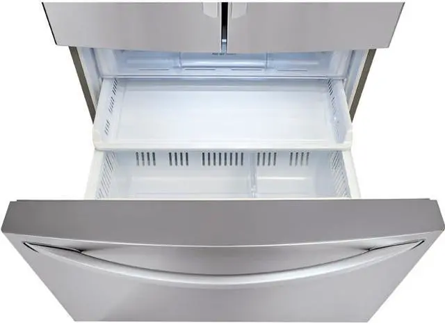 Alt view image 3 of 7 - 32.5 cu. ft. French Door Refrigerator with Spill Protector Tempered Glass Shelves, 4-Compartment Crisper System, Adjustable Gallon Door Bins and External Ice/Water Dispenser