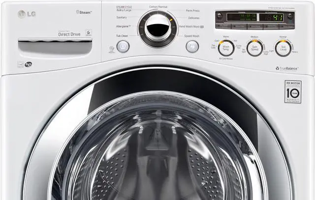 Alt view image 3 of 6 - Lg  WM3250HWA:  4.0  cu.  ft.  Ultra  Large  Capacity  SteamWasher  with  ColdWash