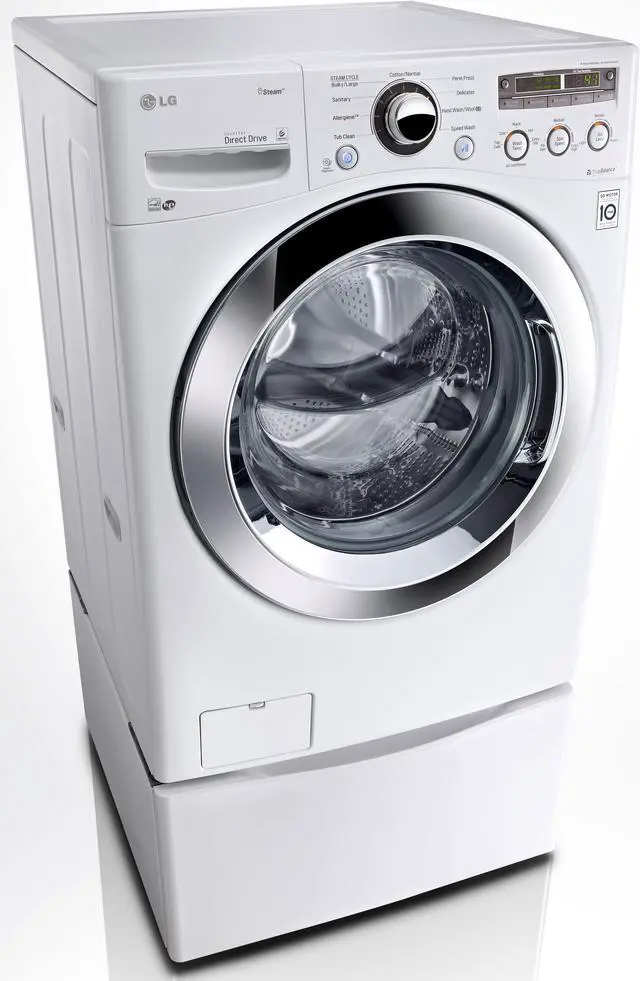 Alt view image 2 of 6 - Lg  WM3250HWA:  4.0  cu.  ft.  Ultra  Large  Capacity  SteamWasher  with  ColdWash
