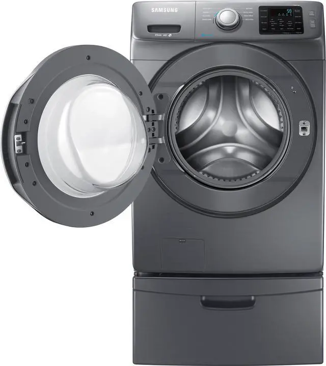 Alt view image 4 of 12 - Samsung  WF42H5200AP:  WF5200  4.2  cu.  ft.  Front  Load  Washer  (Platinum)