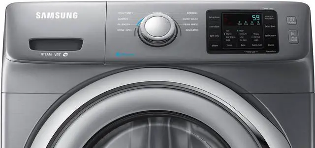 Alt view image 5 of 12 - Samsung  WF42H5200AP:  WF5200  4.2  cu.  ft.  Front  Load  Washer  (Platinum)