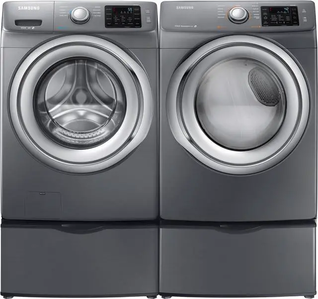 Alt view image 7 of 12 - Samsung  WF42H5200AP:  WF5200  4.2  cu.  ft.  Front  Load  Washer  (Platinum)