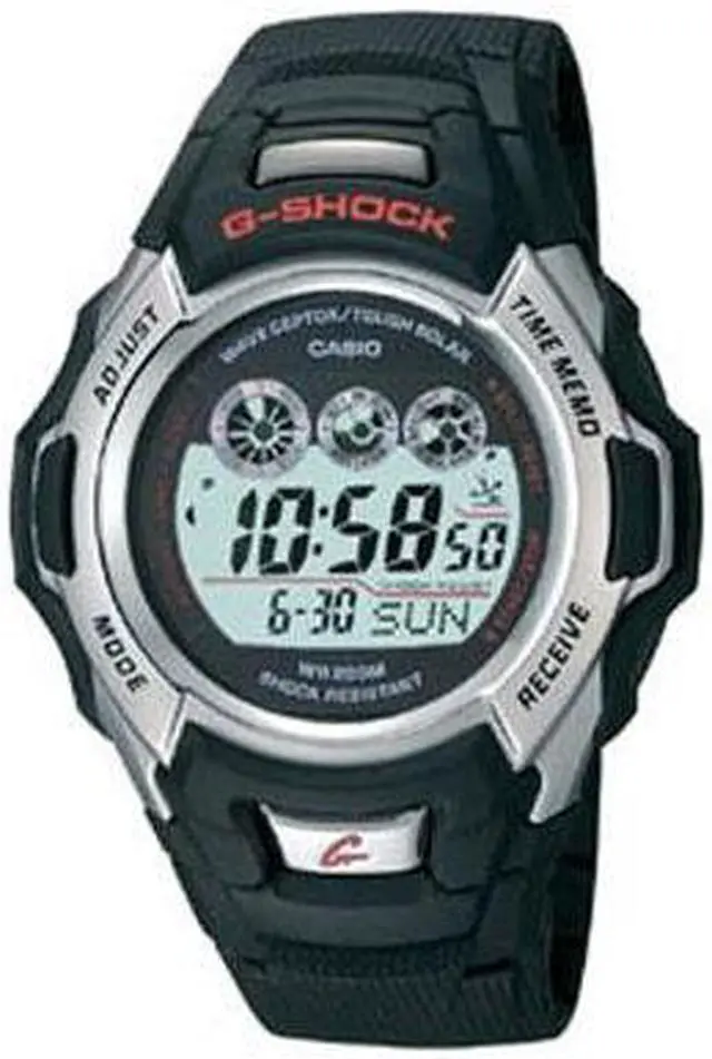 Alt view image 6 of 6 - CASIO GW500A-1V Black G-Shock Atomic Solar Watch with resin band