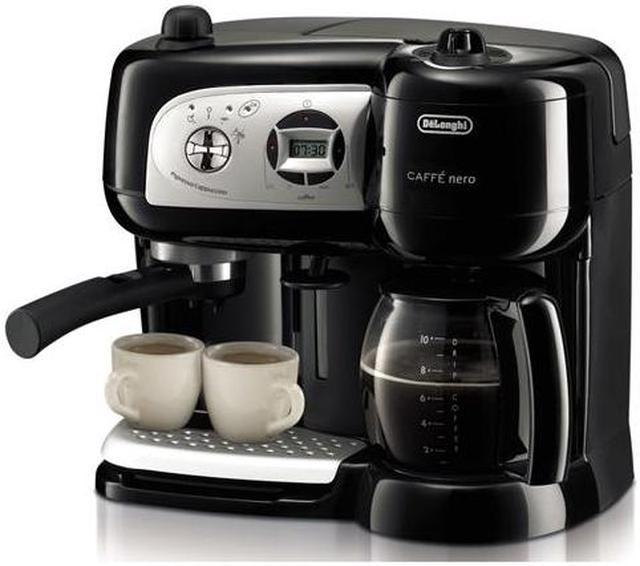 DeLonghi 10-Cup Black and SS Combination Coffee and Espresso