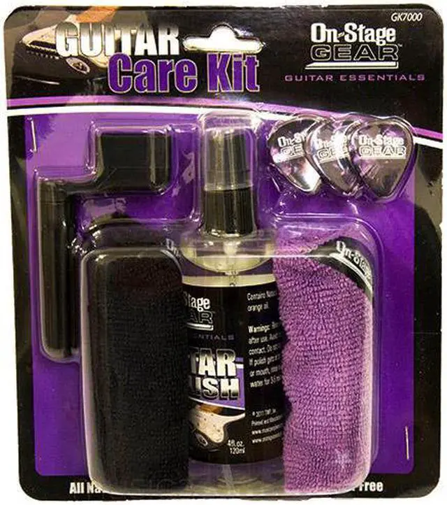 Alt view image 2 of 5 - On Stage GK7000 Universal Guitar Care Kit 81596