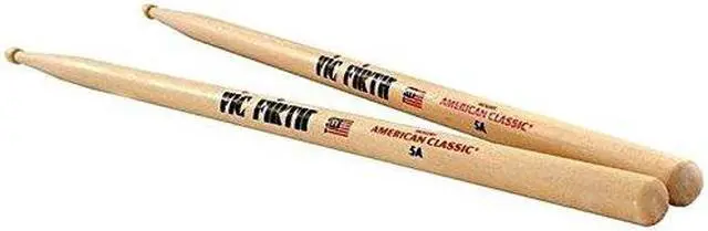 Alt view image 4 of 9 - Vic Firth 5A American Classic Hickory Wood Tip Drumsticks