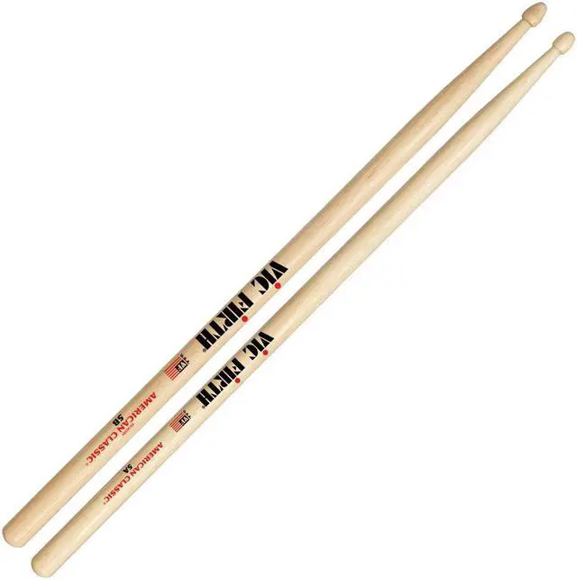 Alt view image 4 of 9 - Vic Firth American Classic 5BW Wood Tip Drumsticks