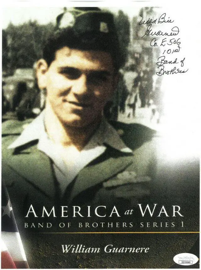Main image of Wild Bill Guarnere signed WWII Band of Brothers 101st Airborne Easy Company 506th 8.5x11 Photo 4 stat-JSA Holo (American at War)