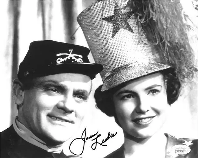 Main image of Joan Leslie signed Yankee Doodle Dandy Vintage B&W 8x10 Photo- JSA Hologram #DD39307 (w/ James Cagney)