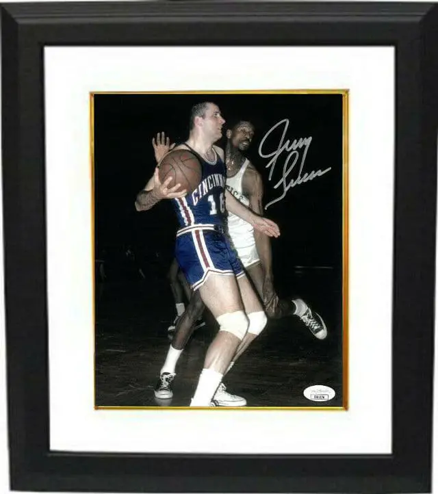 Main image of Jerry Lucas signed Cincinnati Royals Vintage 8x10 Photo Custom Framing- JSA