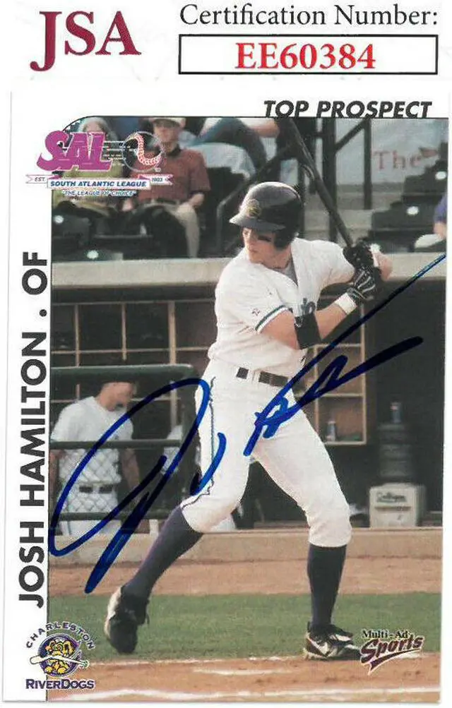 Main image of Josh Hamilton signed 2000 Minor League Baseball Card #15- JSA #EE60384 (Charleston RiverDogs)